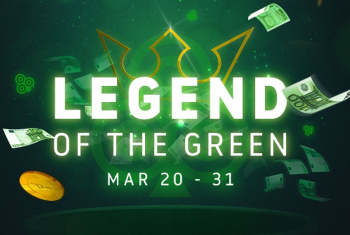 Акция Legend of the Green на Run It Once Poker: 4 бонуса за первый депозит